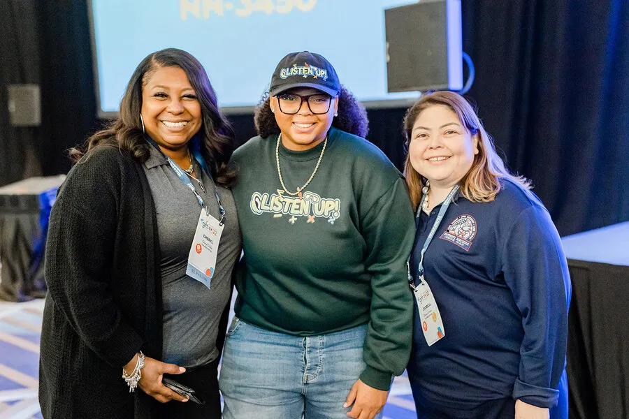 Dajae with educators at her session